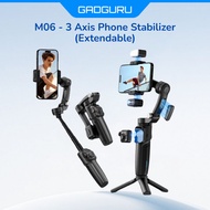 【COD】GADGURU 3-Axis Smartphone Gimbal Stabilizer Fill Light Anti-shake Handheld Gimbal for Phone Vlo