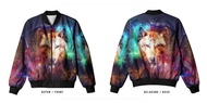 [ALBANYWARD] Jaket Bomber Tema WOLF 3D FullPrint Sublimation