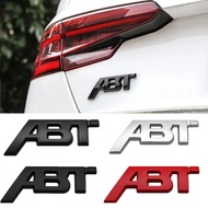 3D Metal ABT Sticker Car Rear Trunk Letter Logo Badge For A3 A4 A5 A7 A7 Q3 Q5 Q7 TT RS6 RS3 Accesso