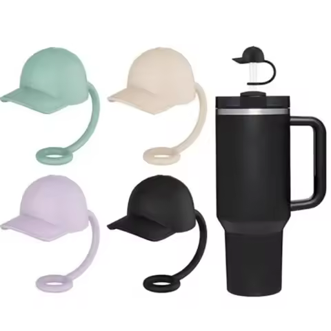 Straw Cover Cap For Stanley Cup 20-40oz Tumblers Accessories Cute Silicone Straw Topper Reusable 6-8