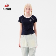 [KIRSH] เสื้อยืดคอกลมลาย DOODLE เชอร์รี่ | 23SS | Korean | Women T shirt | Casual | Daily T shirt | 
