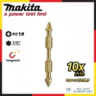 Makita PZ.1 x 65mm Impact Gold Double Ended Phillips Magnetic Torsion Screwdriver Bit B-45216 ( 1pcs