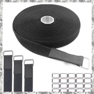 [I O J E] Wire Organizing, for Cable Management- Adjustable 5 Meter for  with 25 Metal Buckles(2cm W