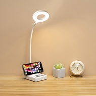 Lampu Belajar Lampu Meja Lampu LED Touch Screen Charge Berbentu Oval Ring - QS-1313