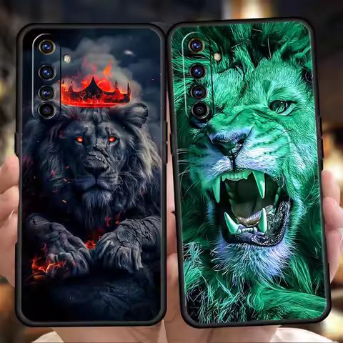 Cool Lions Animal Phone Case for Oppo A17 A12 A57 A74 A16 Find X5 X6 A52 A53 A54 A15 Reno 6 Z 7 Pro 