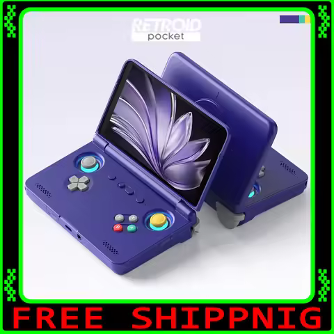 Retroid Pocket Flip2 Game Console 1080p Folding Game Console AMOLED 500Nits 5.5" Screen 5000mAh Hand