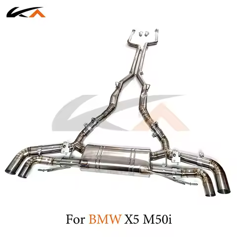 KA Tuning exhaust system titanium alloy catback for BMW X5 X6 M50i M60i V8 4.4T with muffler valve c