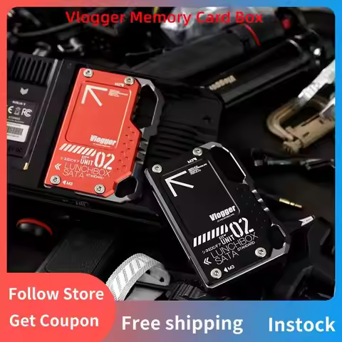 Vlogger Memory Card Box Photography Accessories Aluminum-magnesium Alloy Card Reader for 870 SATA At