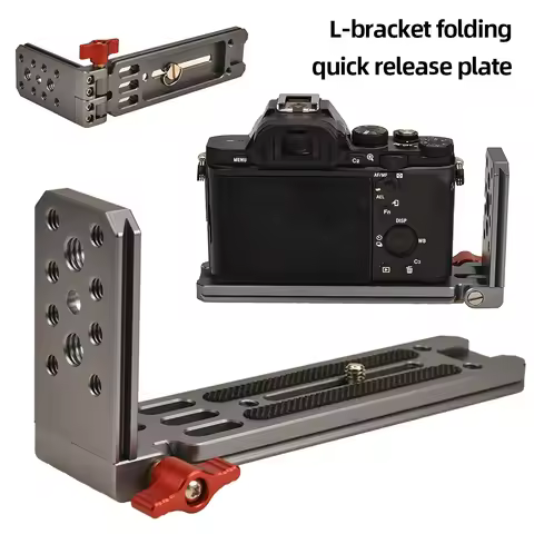 Universal Camera L Bracket Foldable L-Shape Mount Plate Vertical Horizontal Switching L Shape Holder