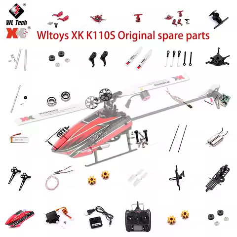 Wltoys XK K110S K110 V977 RC Helicopter Accessories Parts Brushless Motor Blade Gear ESC Receiver Ma