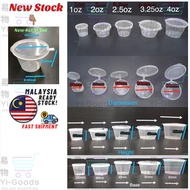 1oz 1.5oz 2.5oz 3.25oz 4oz Round Disposable PP Plastic Container Hinged 100/50pcs± Teka N Deli Conta