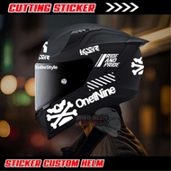 One1 Nine helmet Sticker/ cutting helmet Sticker