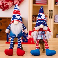 Hiasan Patriotik Boneka Gnome 4 Julai 2pcs Hiasan Hari Peringatan Presiden Tomte Gnome Dekorasi Pest