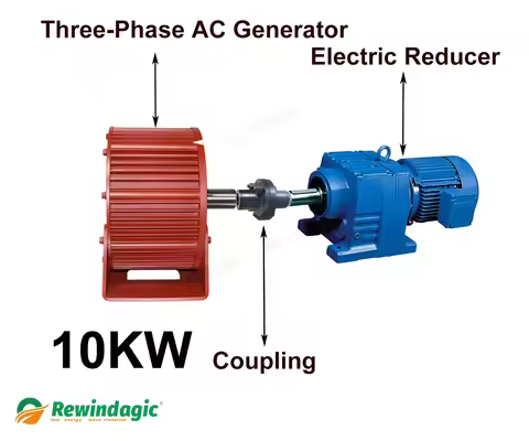 Electric reducer 10KW 220V Three-Phase AC Generator 10000W Connected Shaft Integrated Generator Can