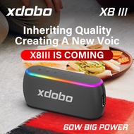 [NGUxNGUx]Xdobo ลำโพงบลูทูธ X8 III รุ่นใหม่ 60W กำลังขับสูง รองรับ TWS โหมดลำโพง IPX7 กันน้ำ RGB ไฟส