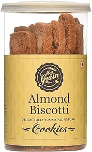 Hey Grain Almond Biscotti Cookies (Whole Grain Wheat Flour, Almonds, Demerara Sugar, Canola Oil, Salt, Baking Powder, Egg)