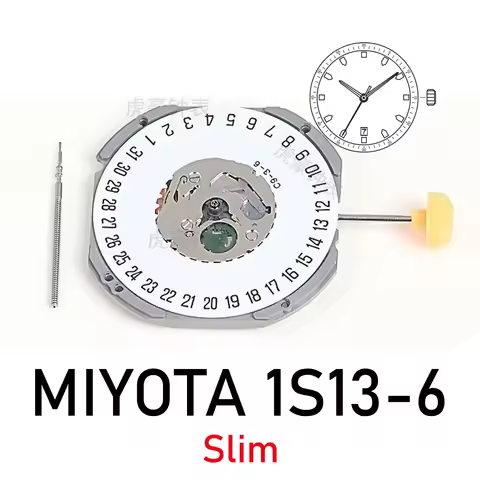 1s13 movement MIYOTA 1S13-6 quartz movement Japanese movement slim movement with date display 1S13 M