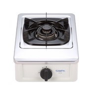 SIMPA簡柏座檯式單頭不鏽鋼煤氣煮食爐RVH1SK(SSW) - 銀色面/白色爐身