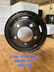 กระทะ สำหรับ รถหกล้อ WHEEL MX รุ่น MS-1L01 ขนาด 5.50F-15 5รู สเปค203.2/29 กระทะใหม่