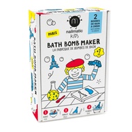 [2 Colors] Nailmatic Kids DIY Bath Bomb Maker Kit - Ocean / Paris | shower bomb / bath bombs for kids / foaming bubble bath / bath soaks bubble bath / bubble bath for bath tub / baby bath bomb