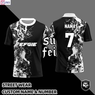 Yuns Design Retro Collar Jersey Murah Lelaki Kanak2 Sublimation Baju Berkolar Jersi Viral Street Wear Custom Name and Number Unisex Casua