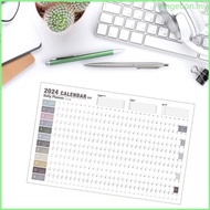 RAN 2024 Wall Planner Full Year Calendar 356 Days Full Year Planner Wall Calendar with Decorative St