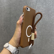2 in 1 Case for iphone 6 6s 6 7 8 7P 8P 6SP plus   Leather Soft Silicone Shockproof with Wrist Strap
