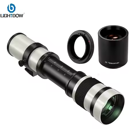 Lightdow 420-800mm F8.3 Manual Telephoto Zoom Lens With 2X Converter for Canon Nikon Sony Pentax Fuj