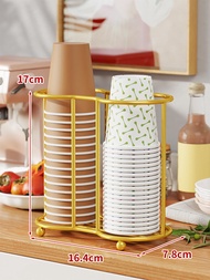 Disposable Cup Holder Stand for Milk Tea Paper Cup Organizer Plastic Cup Storage Rack for Bathroom B