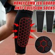 [BR] 2/1Pcs Honeycomb Sport Sock Cover - Football Calf Support Sock - Anti-collision - Shock Absorbi