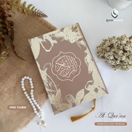 Al Quran Translation A5 Exclusive Embossed Flower (NOT CUSTOMIZED NAME) Wedding Dowry FREE Tasbih