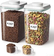 Cozey Daily Dog-Cat Pop Treat - Airtight Jar - Pet Food Storage Container for Kibble & Treats, 2Pcs 