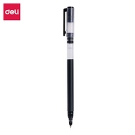 Deli Big Capacity Gel Pen 0.5mm 1600m Writing Length Bullet Tip Smooth Writing Office School Ballpen