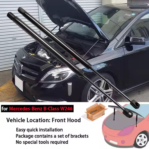 Damper for 2011-2019 Mercedes-Benz B-Class W246 Front Bonnet Hood Modify Gas Struts Lift Support Sho