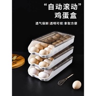 EGG STORAGE BOX Refrigerator Storage Box Egg tray Auto Roll Egg Stackable Storage