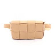 [二手] Bottega BOTTEGA VENETA腰包、身體包、盒式腰包、Maxi Intrecciato、668572、米色皮革、Maxi Intrecciato 盒式腰包