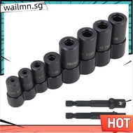 Fit  Standard Tap(1/2" 1/8" NPT, Up to 12mm Metric) 70500 Tap Socket Set 8 Pcs for 1/4"& 3/8" Drives