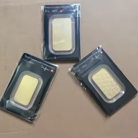 1oz 50g Swiss Argor gold bar sealed packing Foreign Currency Gifts Bullion switzerland Gold Plated s