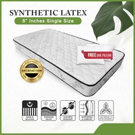 [FREE GIFT KING KOIL PILLOW ] Queen / Single / Super single / King Size Synthetic Latex 10" Mattress Tilam Bujang