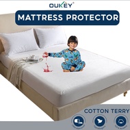 Waterproof Mattress Protector Cotton Terry Fitted Mattress Cover Washable Bedsheet Single/Super Single/Queen/King Aavailable