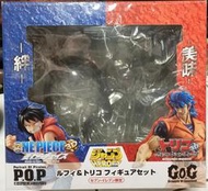 日版（售盒+魯夫配件）MegaHouse GOG 海賊王×美食獵人 1000體限定版 聯名款 POP 魯夫 特瑞科 阿虜