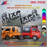 Suzuki Multicab Body Decals - JAP WORKX Anime JDM High Quality Vinyl Sticker