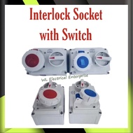 #16Amp 3Pin / 4Pin #Interlock Socket with Switch
