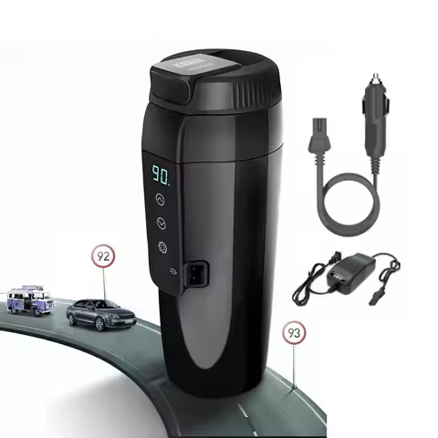 Car Smart Heated Bottle Stainless Steel Electric Heating Coffee Tumbler Temperature Control Smart Tr