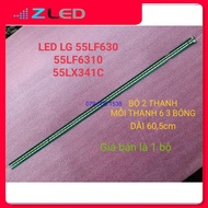 LG TV LED BAR 55LF630 55LF631 55LF6310 55LX341C, 6916L-2255A, 100% NEW, SET OF 2 BAR EACH BAR 63 BUL