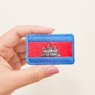FLAG EMBROIDERY PATCH CAMBODIA FLAG EMBROIDERED BADGE/ COUNTRY FLAG IRON PATCH/