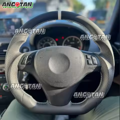 Full Leather Steering Wheel For BMW E90 E91 E92 E93 E89 E87 E82 328i 335i 135i 325i Customized Steer