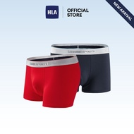 HLA (2pcs) Solid Colour Soft Breathable Boxer Underwear Men