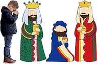 Yookeer 3 Pcs Three Wise Men Cardboard Cutout Stand Up Photobooth Props Three Wise Men Decoration Ch