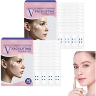 V-Face Lifting Invisible Adhesive Tape,face Lift Tape，v-face Lift Tape with Bands,Neck Tape(2 Box(80